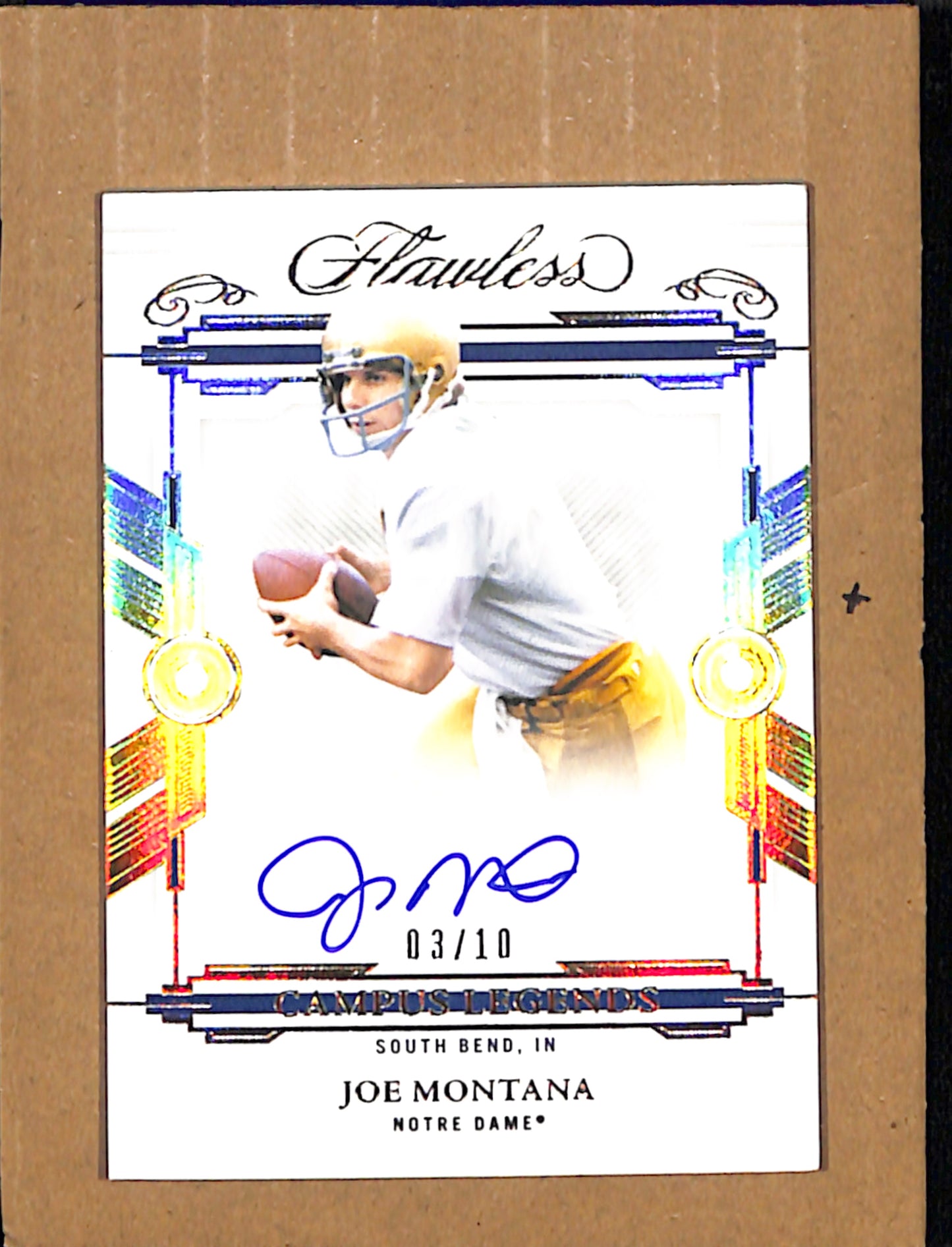 2022 Panini Flawless Collegiate #CL-JMO Joe Montana #ED 3/10 NMT CS26017865