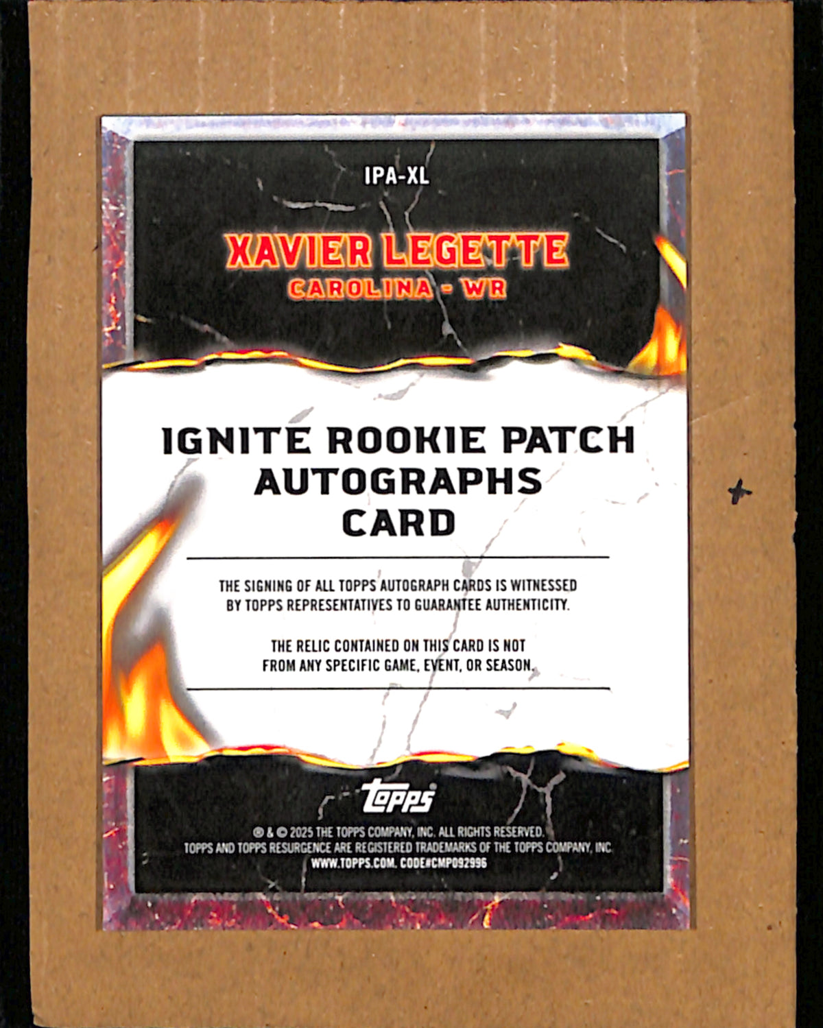 2024 Topps Resurgence #IPA-XL Xavier Legette Auto NMT CS26017896