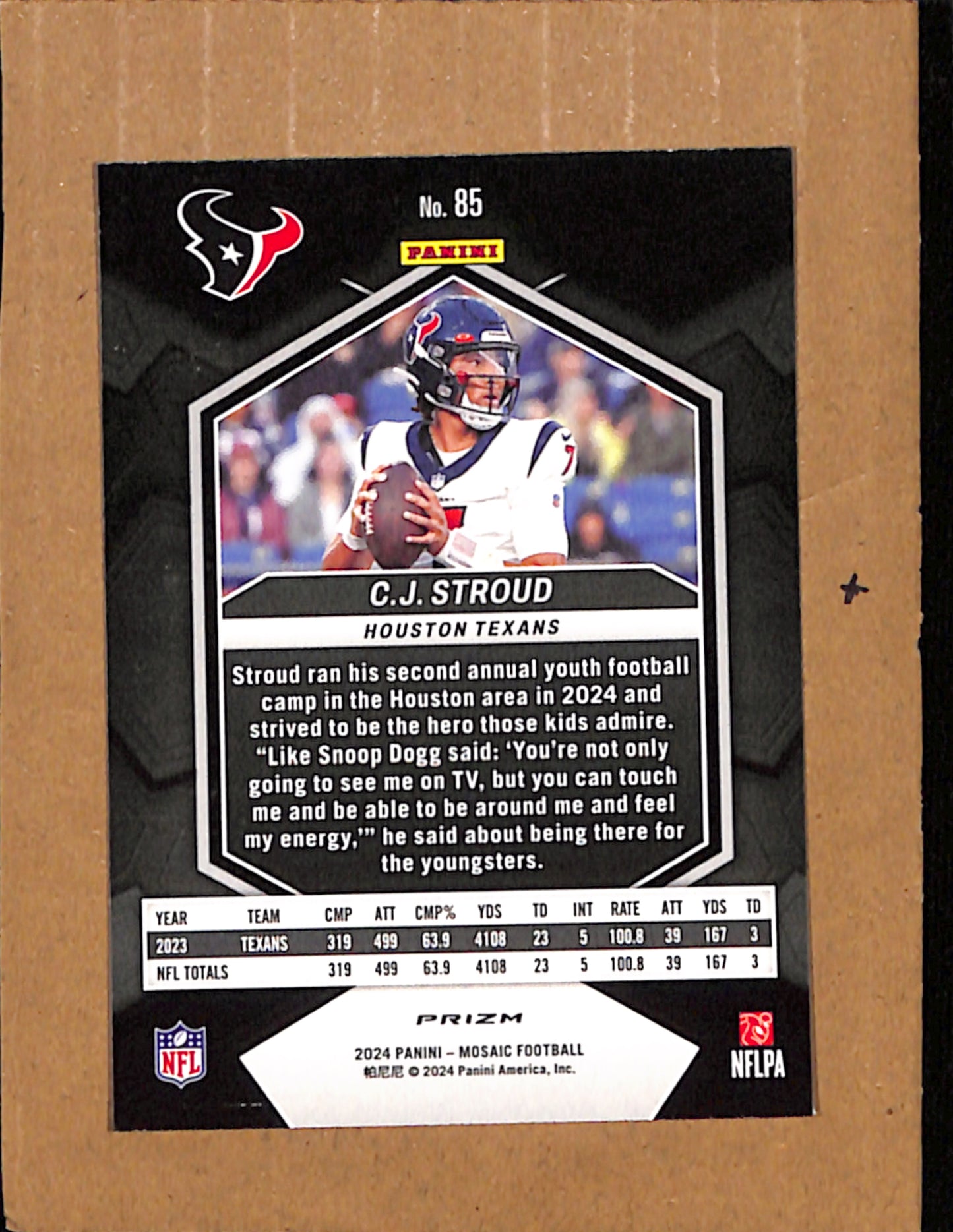 2024 Panini Mosaic #85 C.J. Stroud Houston Texans NMT CS26017900