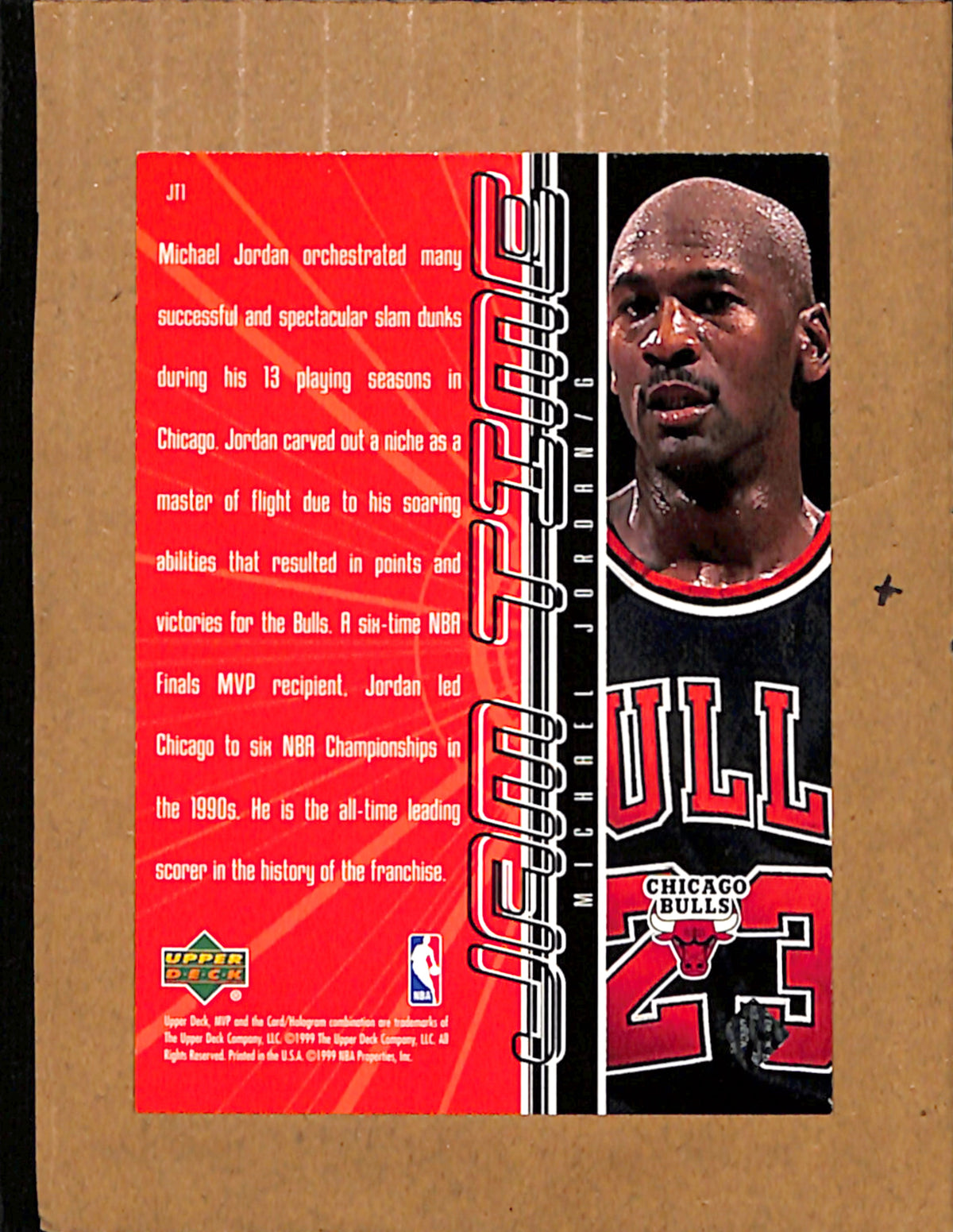 1999-00 Upper Deck MVP #JT1 Michael Jordan Chicago Bulls NMT CS26017905