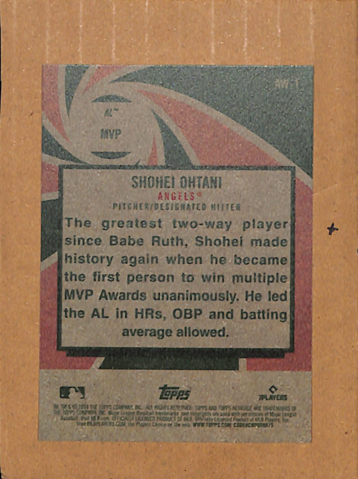 2024 Topps Heritage #AW-1 Shohei Ohtani Los Angeles Angels NMT CS26017907