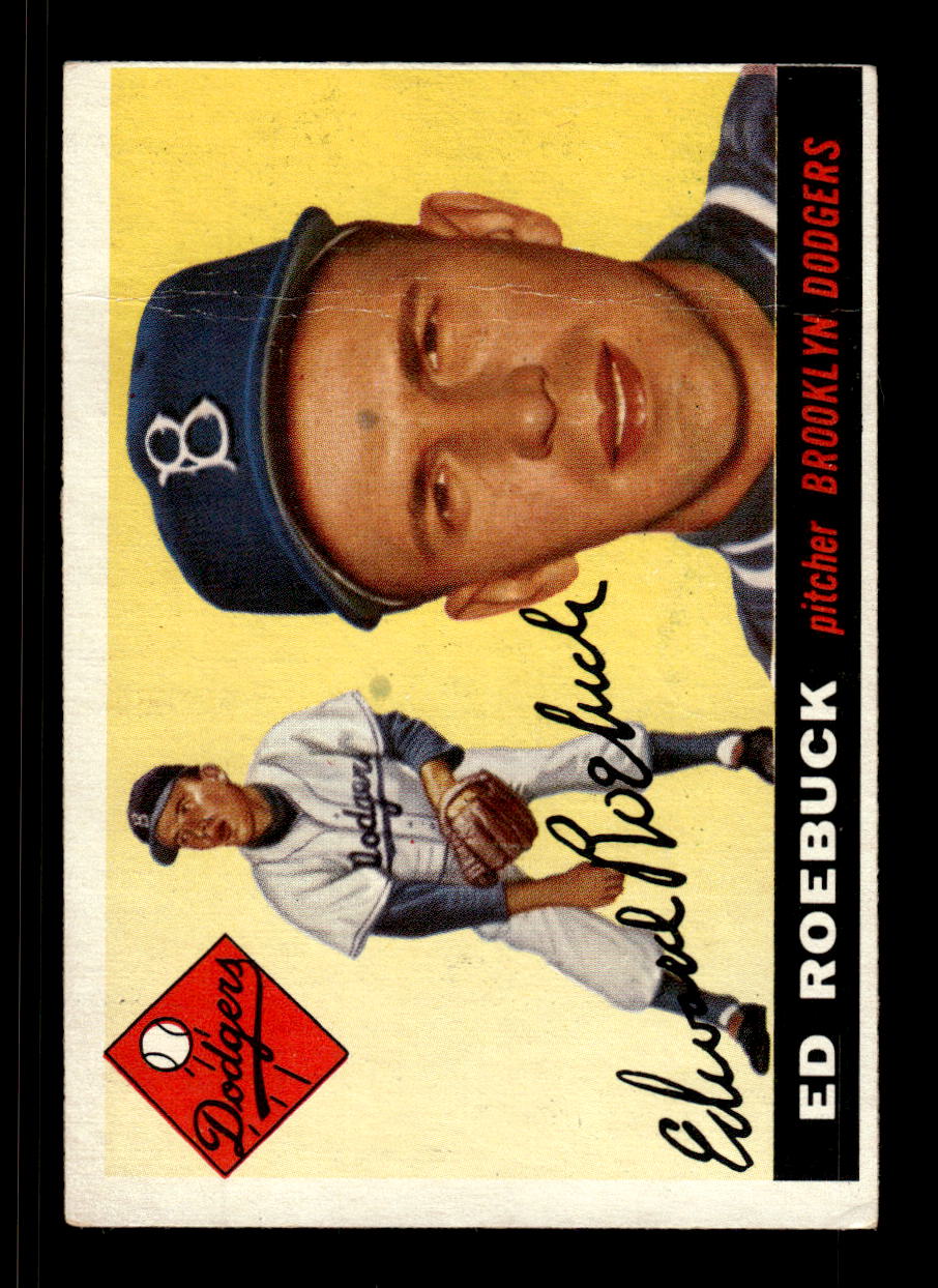1955 Topps #195 Ed Roebuck Brooklyn Dodgers VG CS26017948