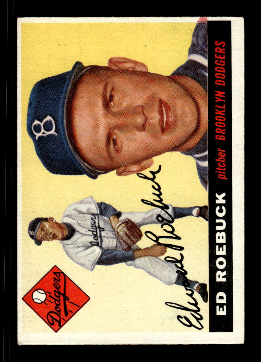 1955 Topps #195 Ed Roebuck Brooklyn Dodgers VG CS26017949