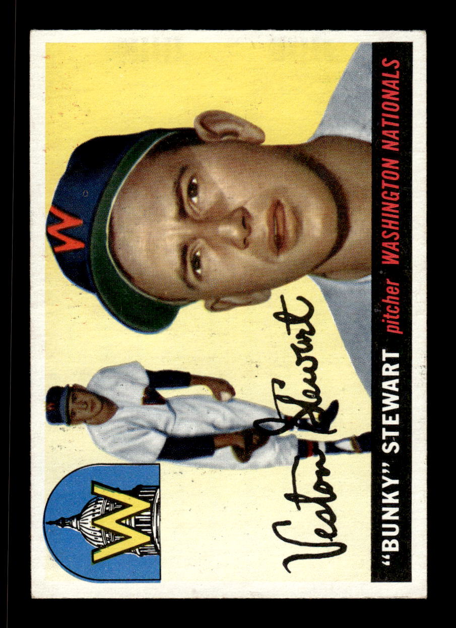 1955 Topps #136 Bunky Stewart Washington Senators VG CS26018019