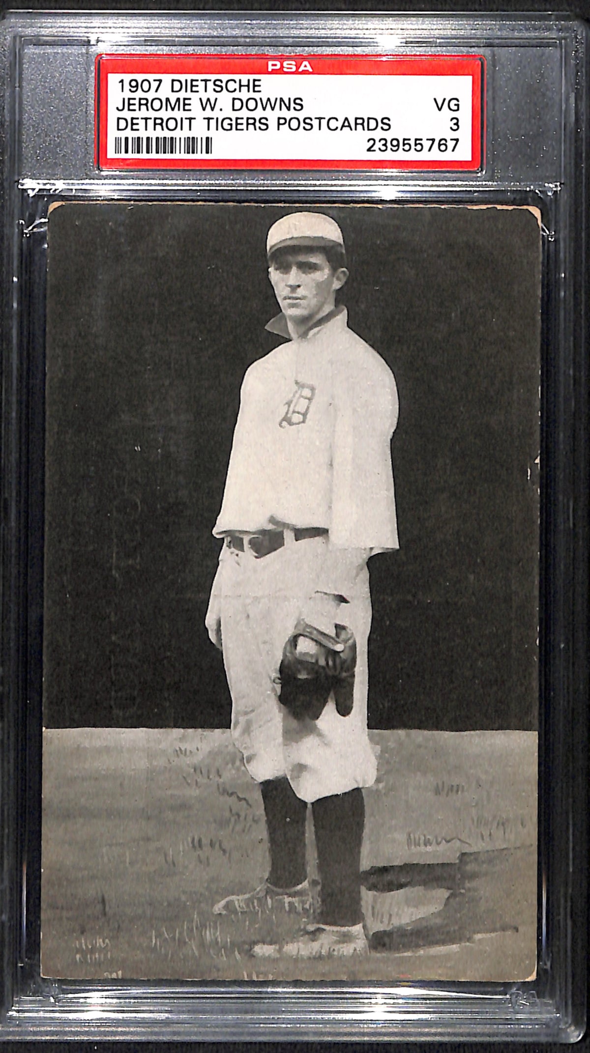 1907-09 Dietsche Detroit Tigers Postcards Jerome RED Downs PSA 3 SN 23955767