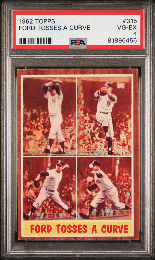1962 Topps #315 Ford Tosses A Curve PSA 4 SN 81896456
