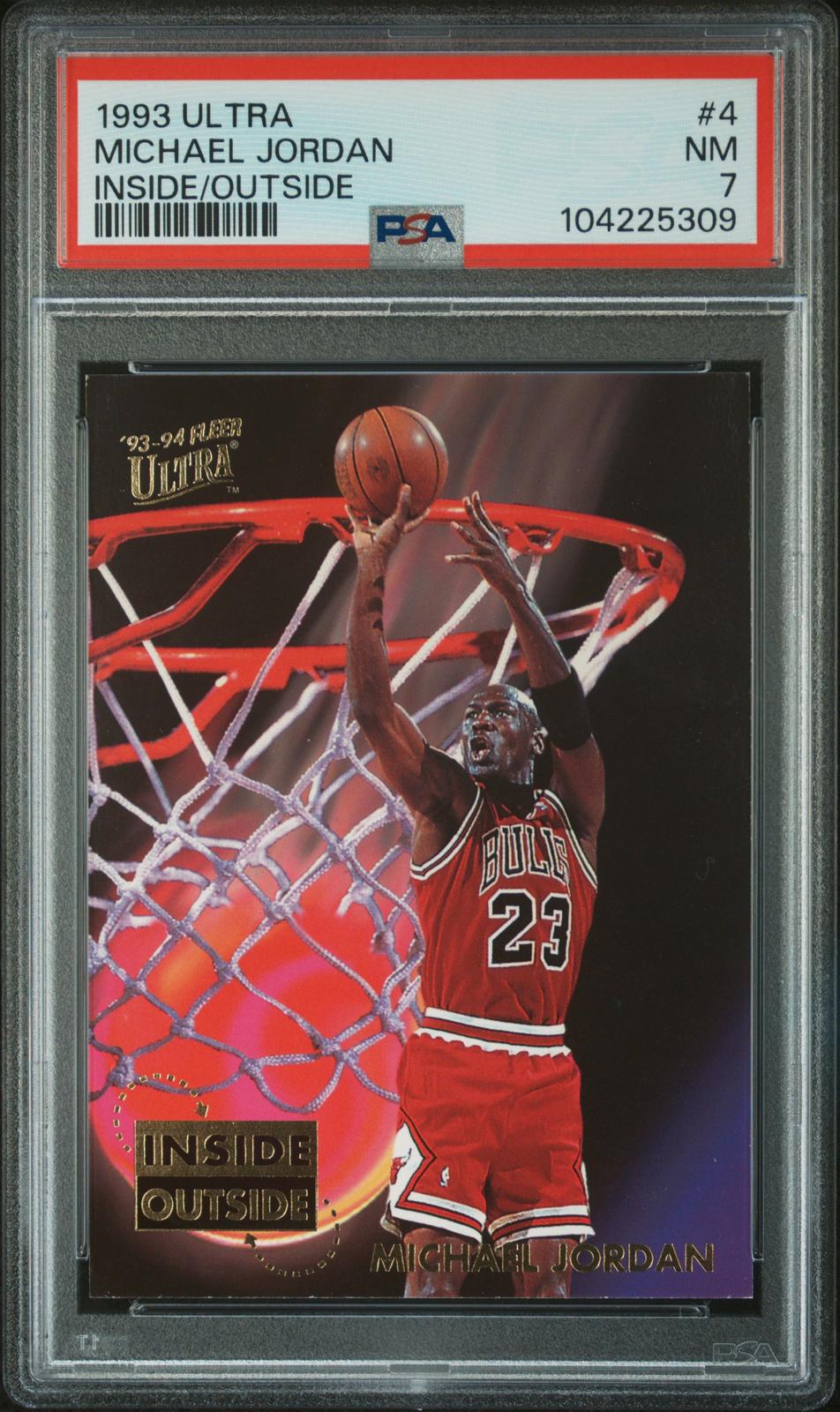1993 Ultra Inside/Outside #4 Michael Jordan Inside/Outside PSA 7 SN 104225309
