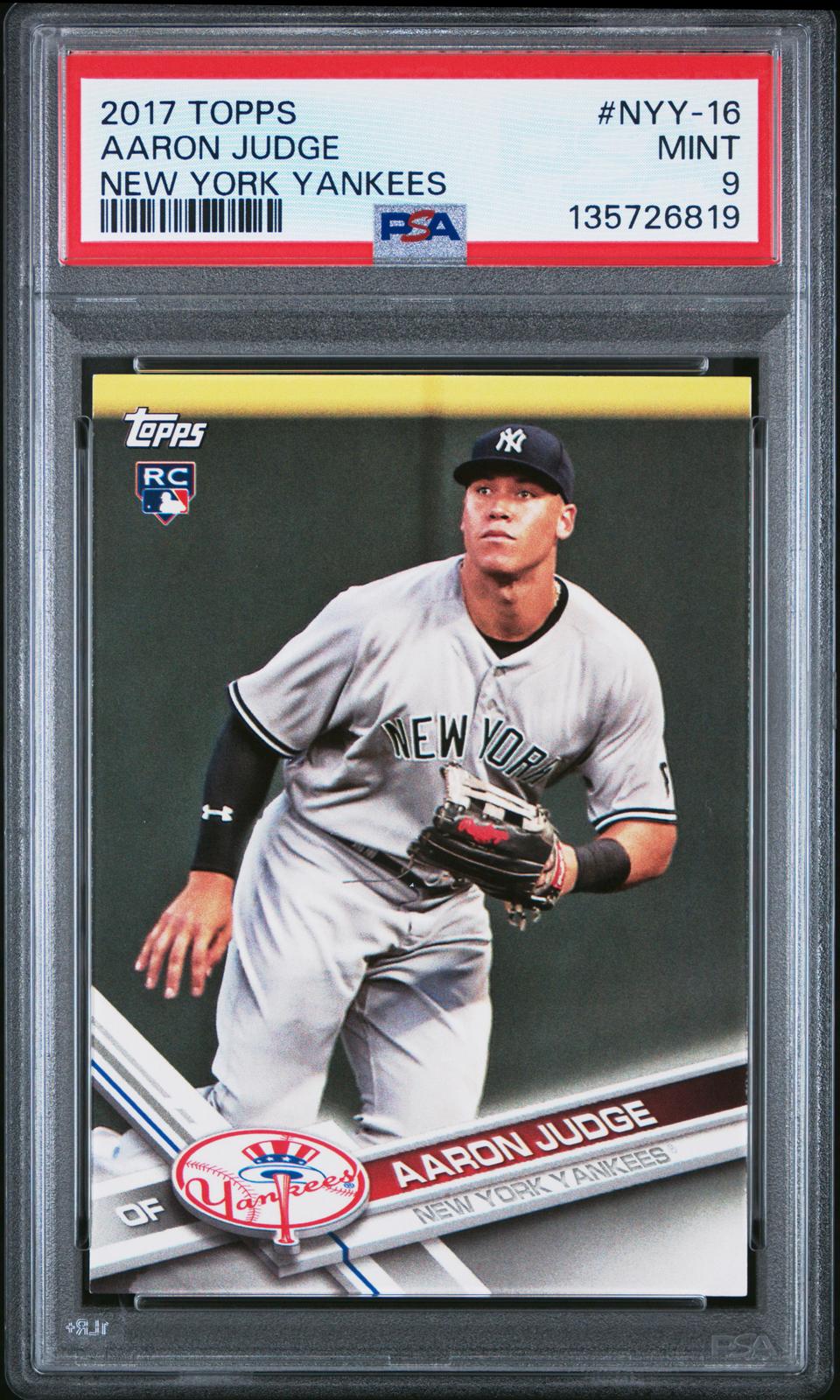2017 Topps Aaron Judge NYY-16 New York Yankees PSA 9 SN 135726819