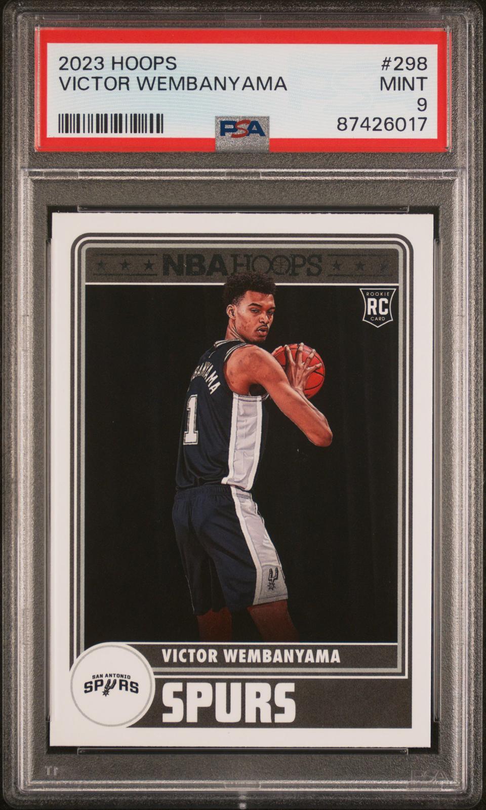 2023 Panini NBA Hoops #298 Victor Wembanyama PSA 9 SN 87426017