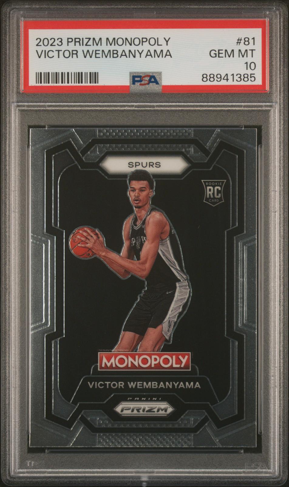 2023 Panini Prizm Monopoly #81 Victor Wembanyama PSA 10 SN 88941385