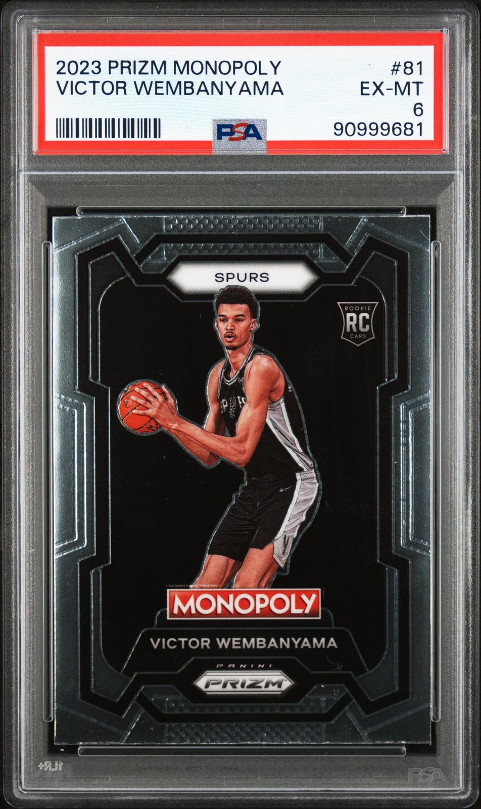 2023 Panini Prizm Monopoly #81 Victor Wembanyama PSA 6 SN 90999681