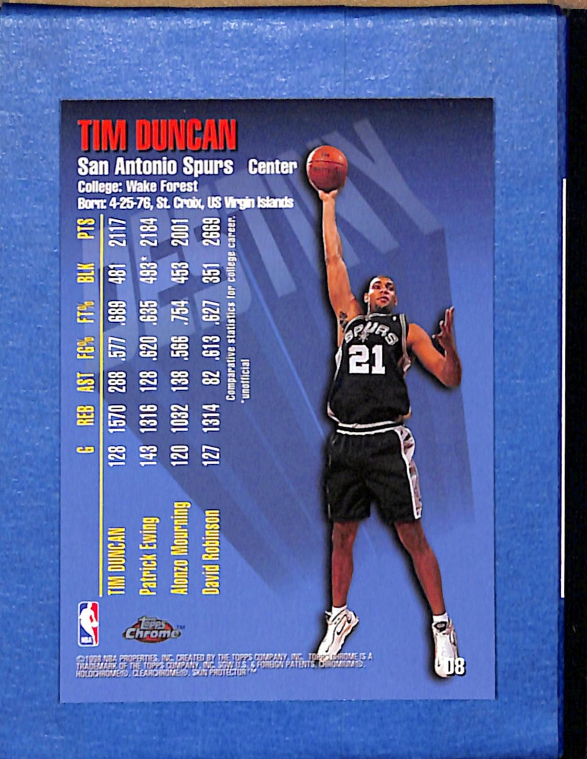 1997-98 Topps Chrome #D8 Tim Duncan Spurs NMT CS26018682