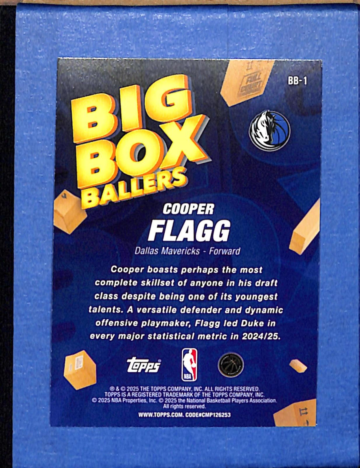 2025-26 Topps #BB-1 Cooper Flagg Mavericks NMT CS26018695