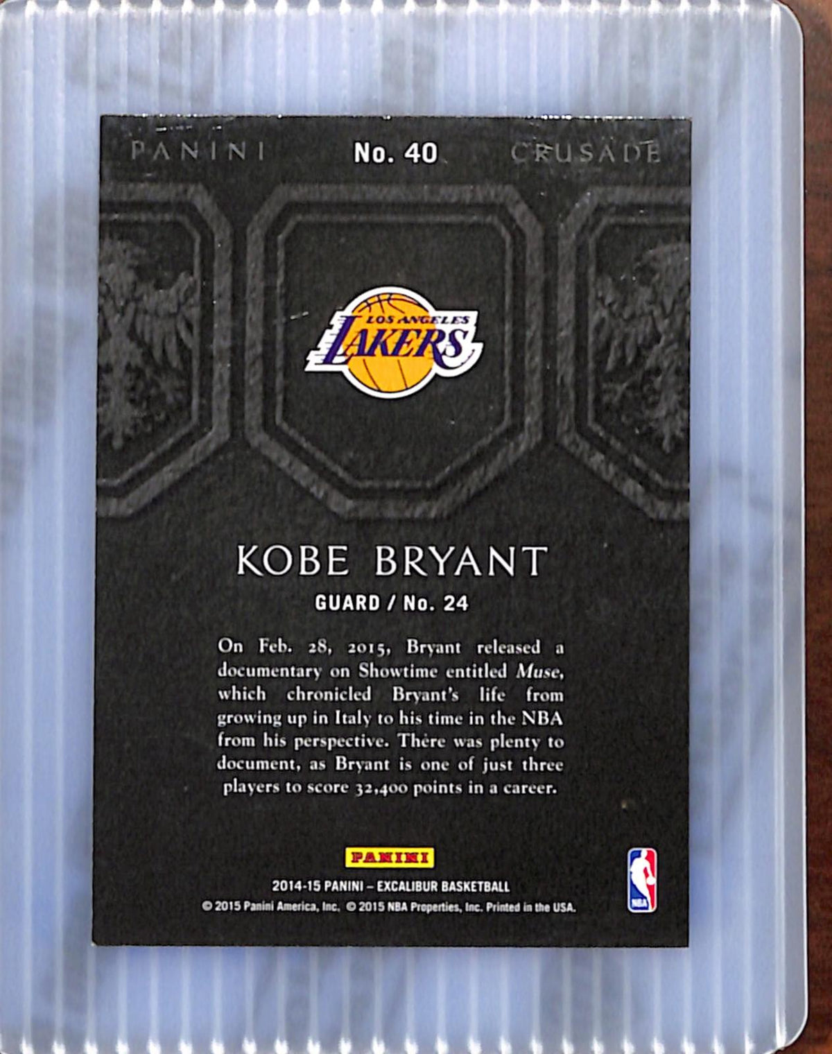2014-15 Panini Excalibur #40 Kobe Bryant Lakers NMT CS26018710