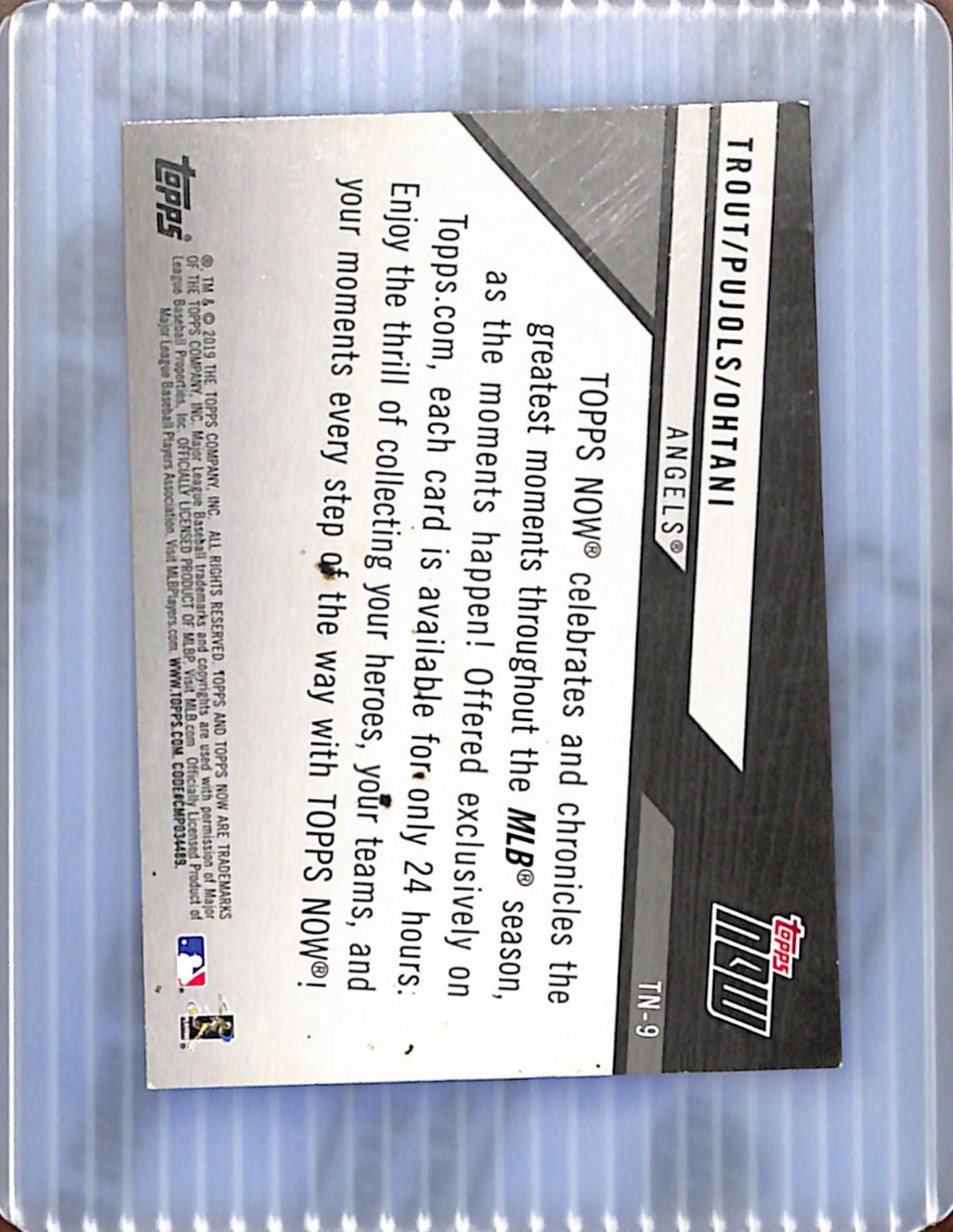 2019 Topps #TN-9 Mike Trout / Albert Pujols / Shohei Ohtani NMT CS26018718