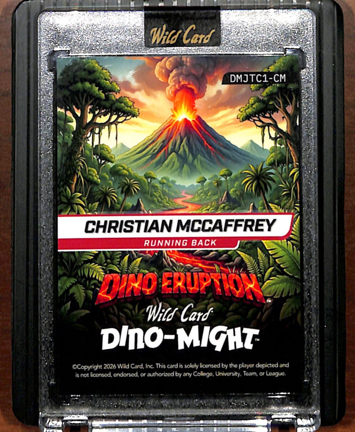 2026 Wild Card Christian McCaffrey Dino Eruption #’d 2/3 NMT CS26018719