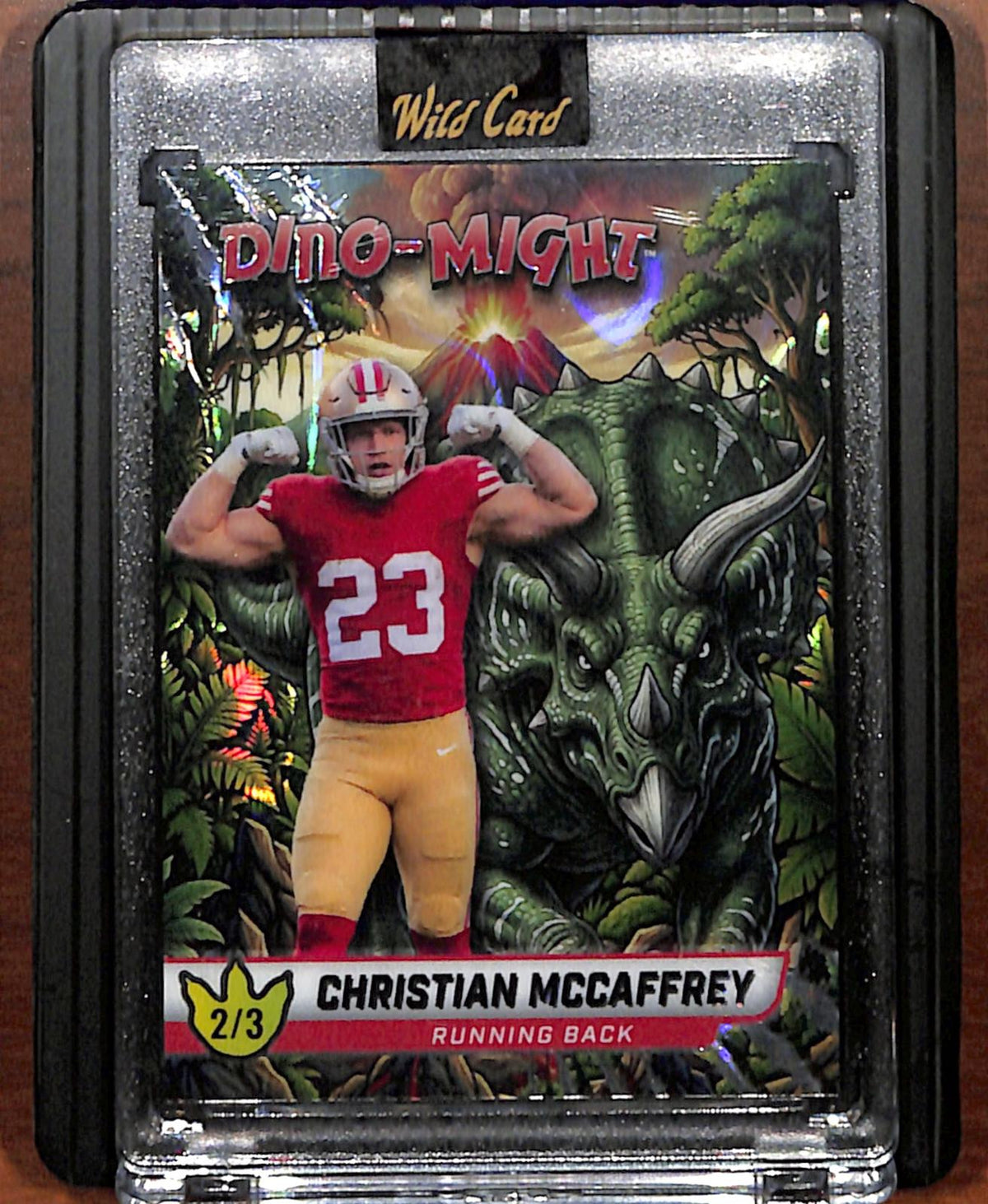 2026 Wild Card Christian McCaffrey Dino Eruption #’d 2/3 NMT CS26018719