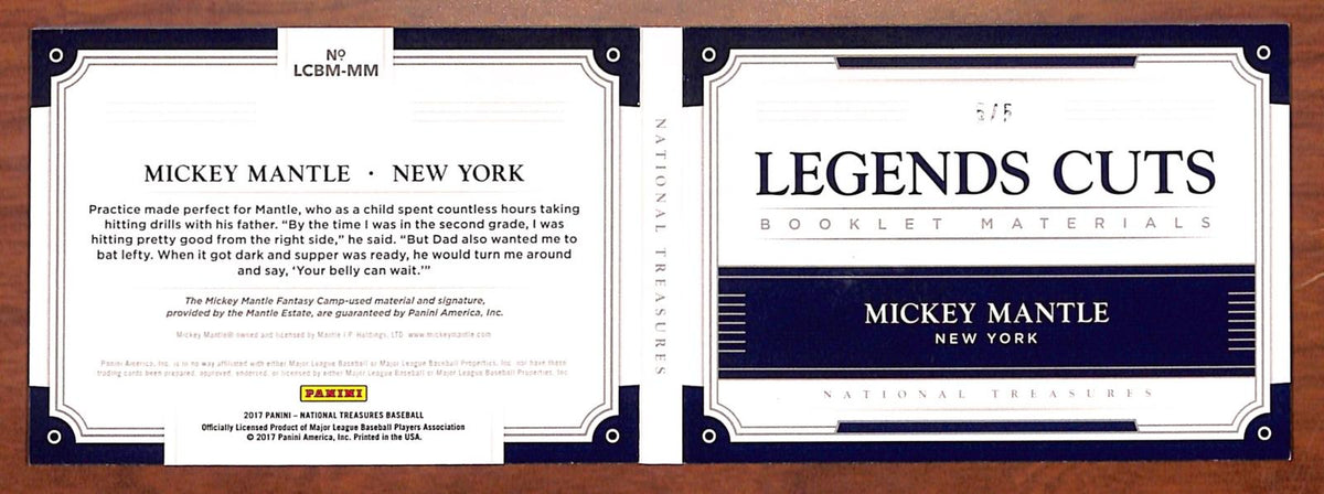 2017 Panini National Treasures #LCBM-MM Mickey Mantle AUTO 5/5 CS26018736