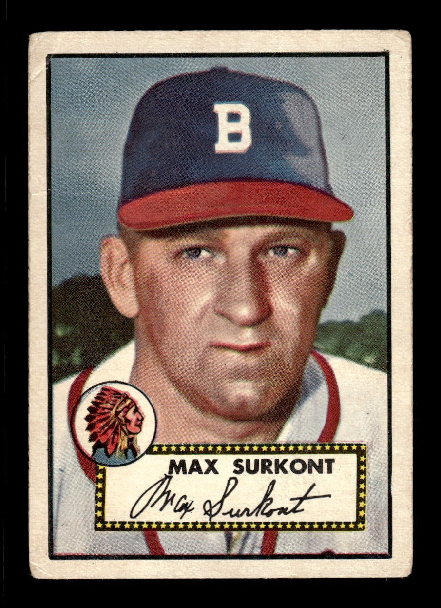 1952 Topps #302 Max Surkont Braves LOW GRADE CS26018751