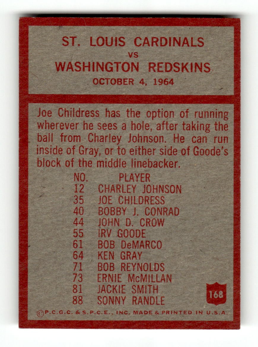 1965 Philadelphia #168 Cardinals Play of the Year - Wally Lemm Cardinals VGEX CS26018907