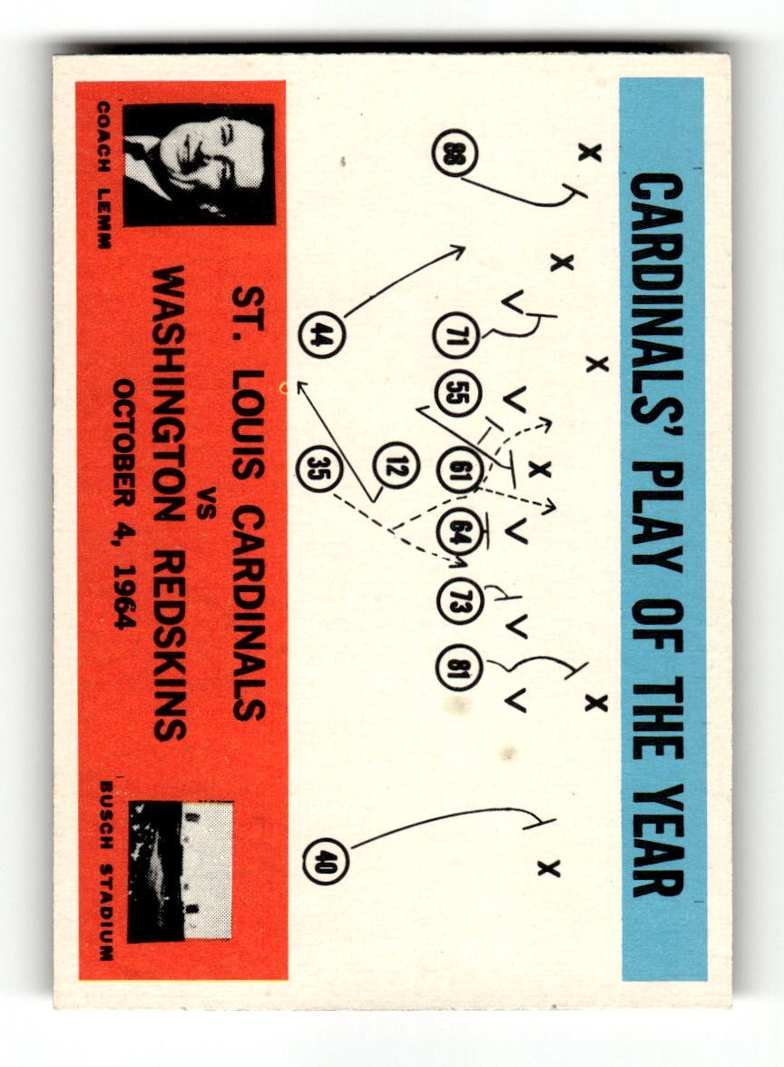 1965 Philadelphia #168 Cardinals Play of the Year - Wally Lemm Cardinals VGEX CS26018907