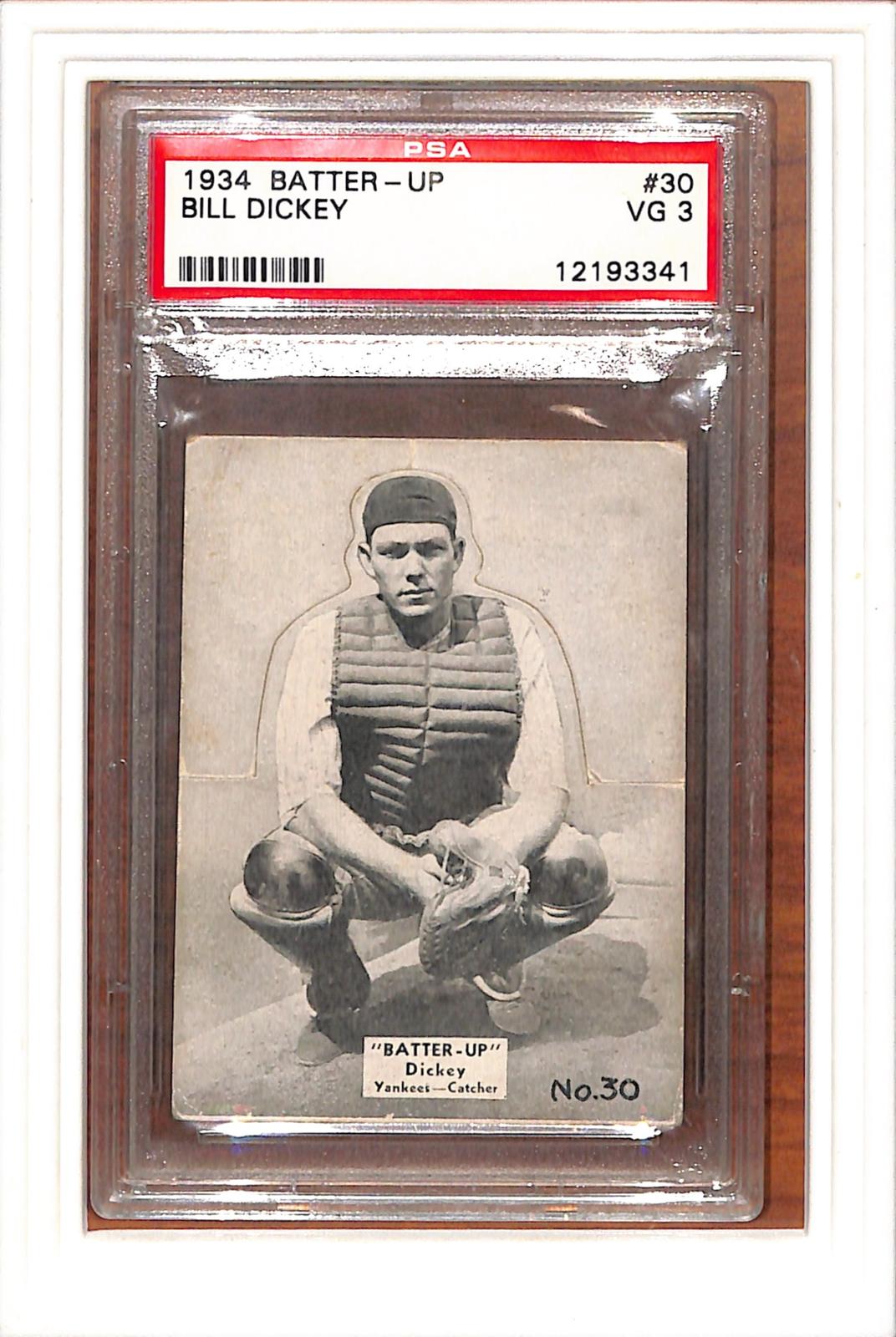 1934 Batter-Up #30 Bill Dickey PSA 3 SN 12193341