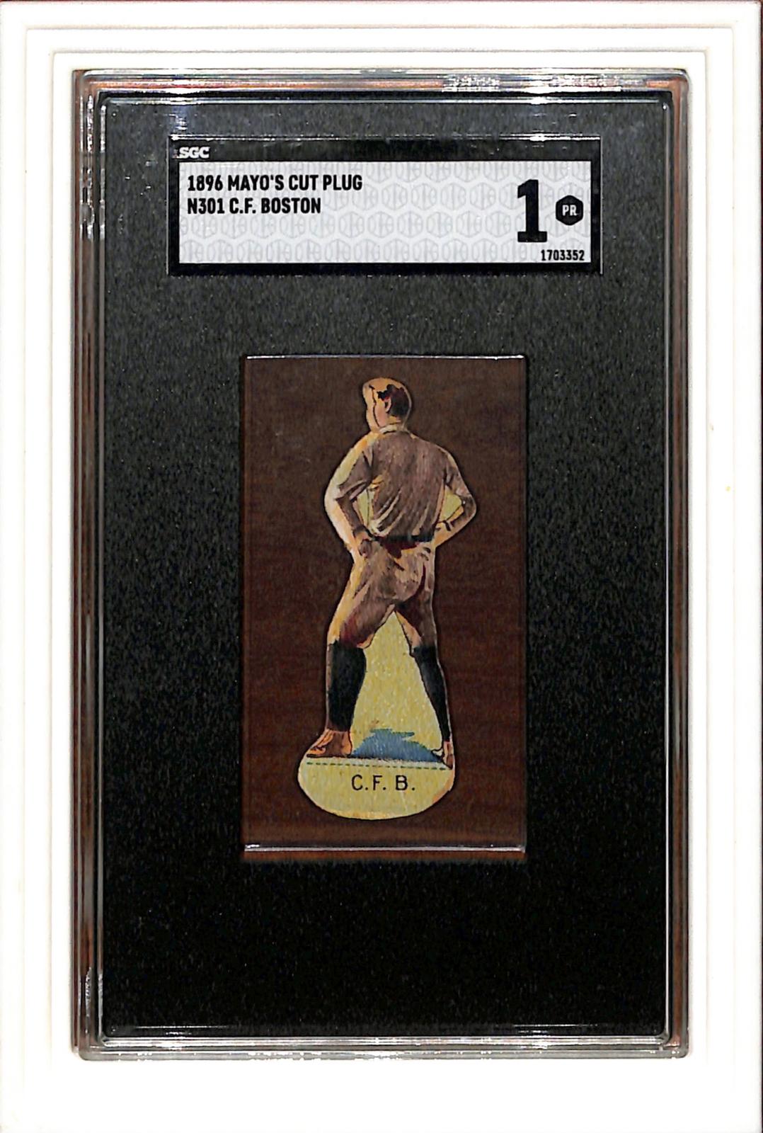 1896 Mayo's Cut Plug (N301) # C.F. Boston SGC 1 SN 1703352