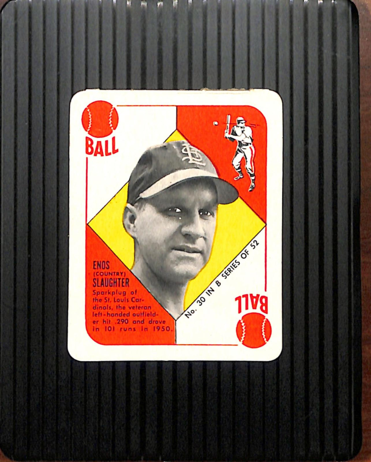 1951 Topps Blue Backs #30 Enos Slaughter Cardinals VG CS26018974