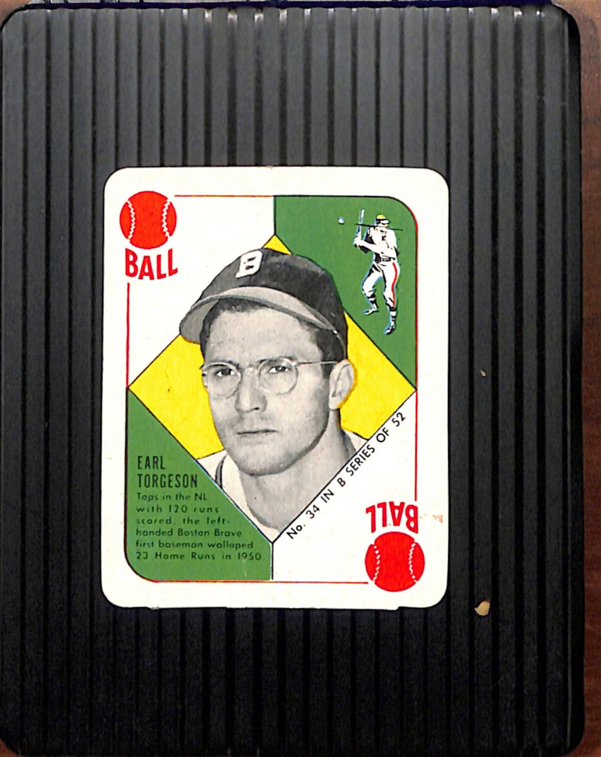1951 Topps Blue Backs #34 Earl Torgeson Braves EX CS26018978