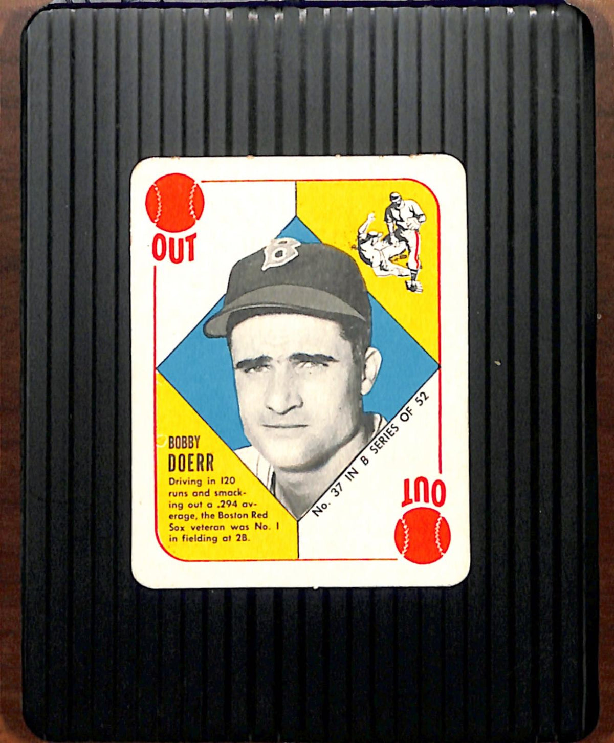 1951 Topps Blue Backs #37 Bobby Doerr Red Sox EX CS26018981
