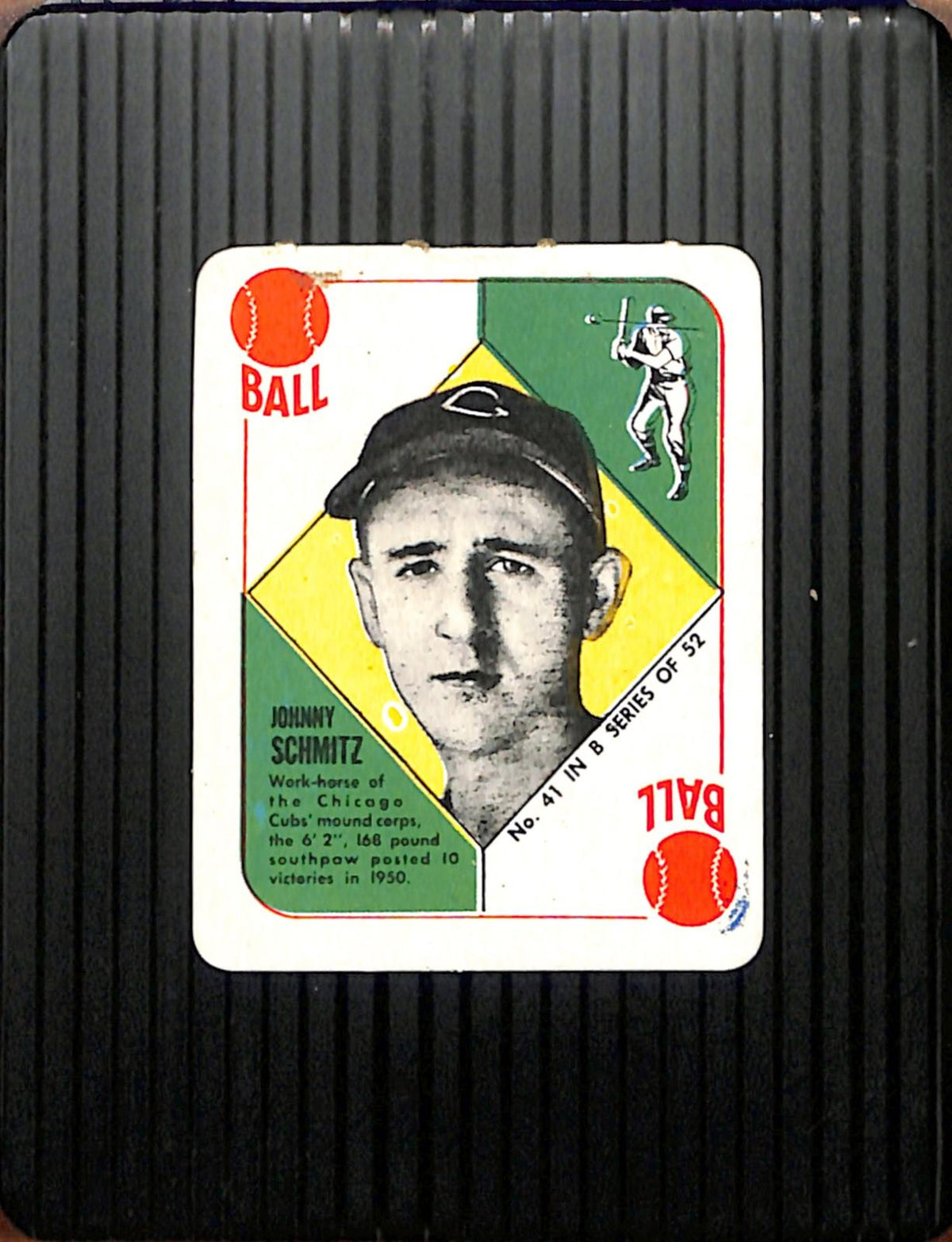 1951 Topps Blue Backs #41 Johnny Schmitz wrinkle VG CS26018985