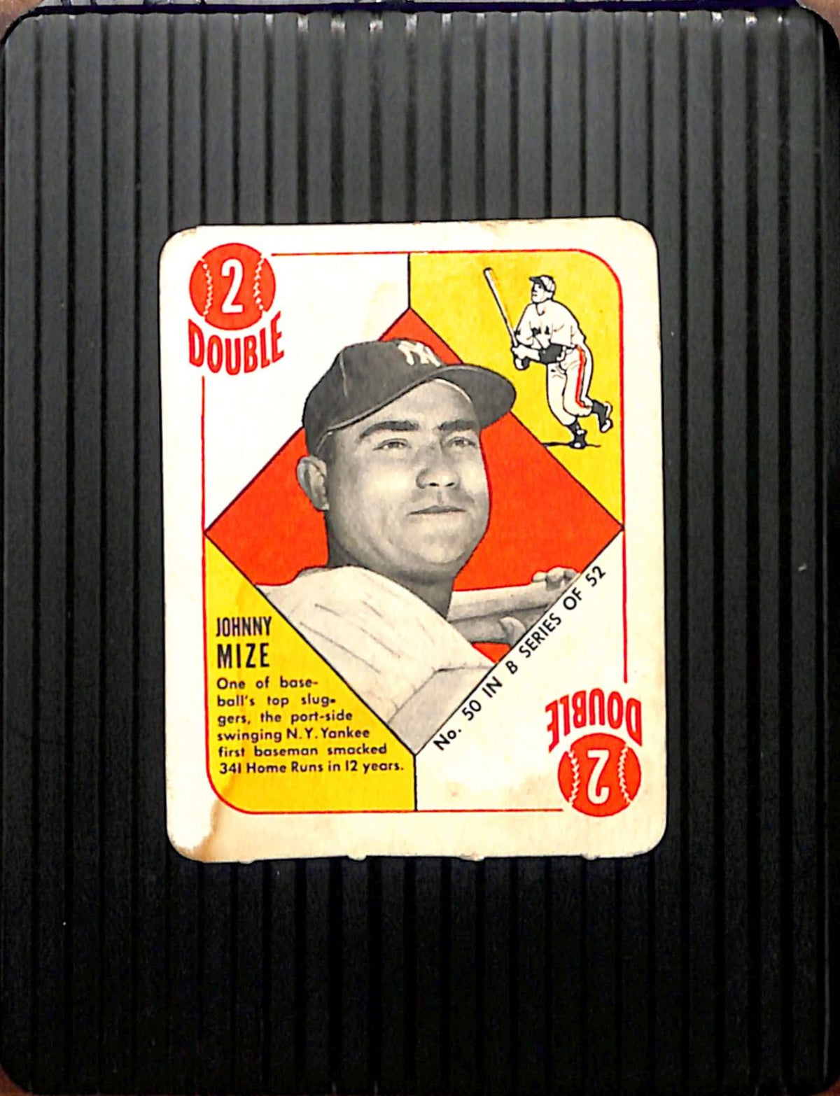 1951 Topps Blue Backs #50 Johnny Mize Stain VG CS26018994