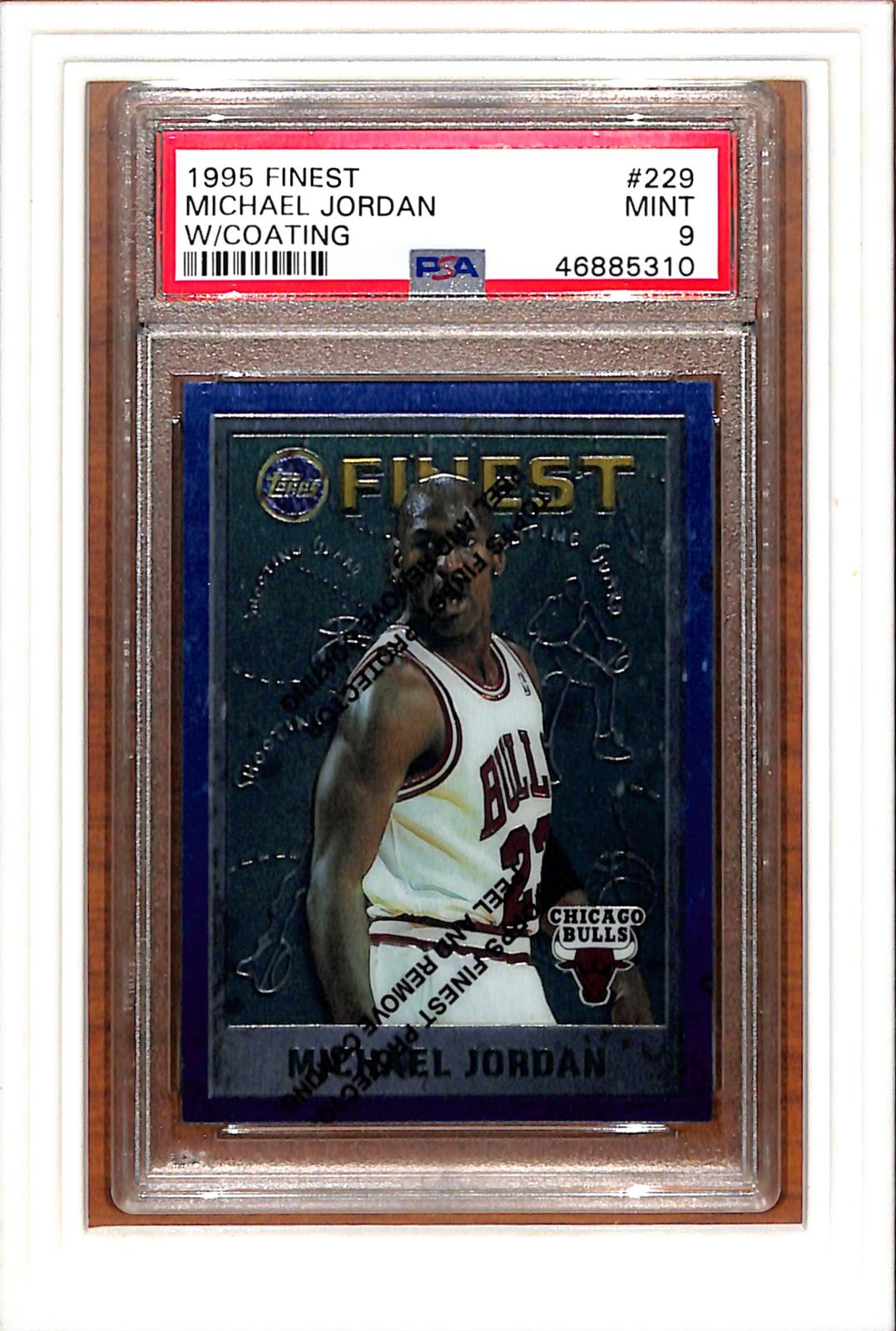 1995 Finest #229 Michael Jordan W/Coating PSA 9 SN 46885310