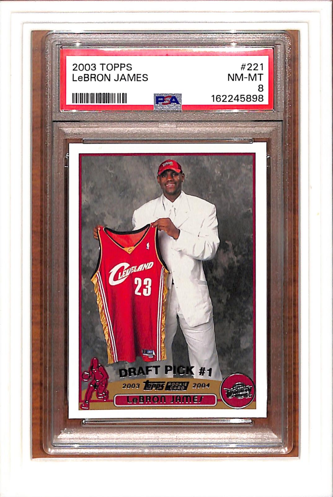 2003 Topps #221 Lebron James PSA 8 SN 162245898