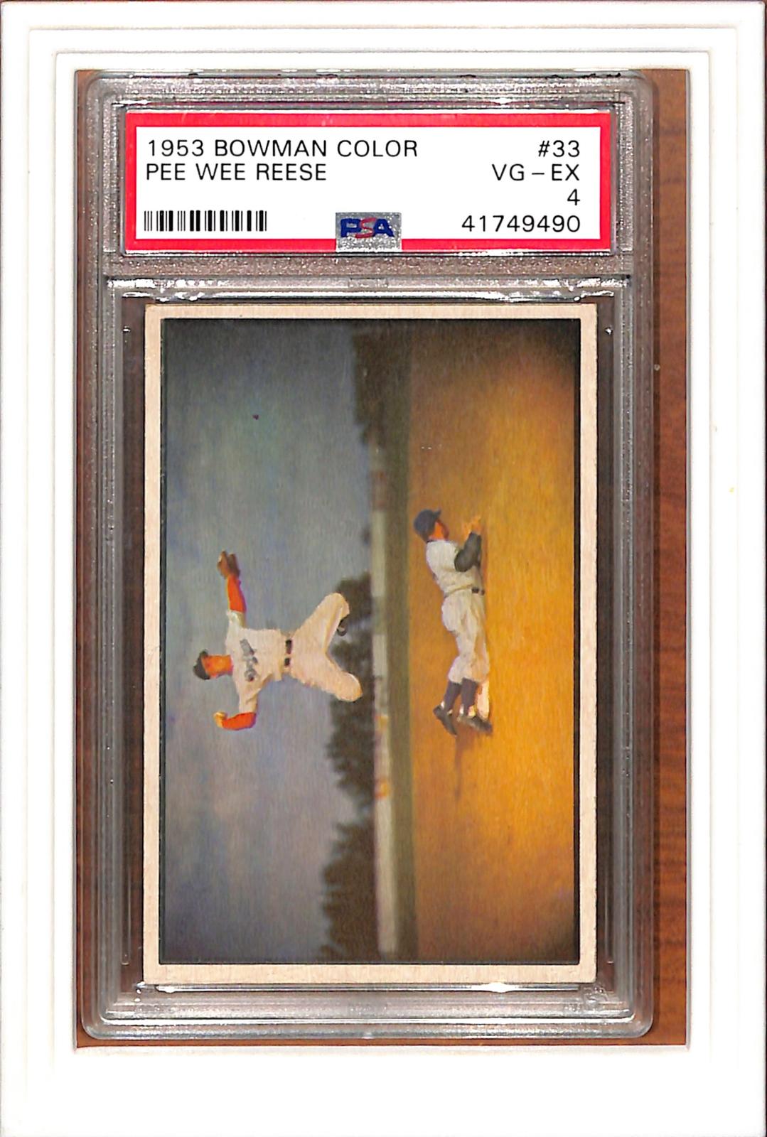 1953 Bowman Color #33 Pee Wee Reese PSA 4 SN 41749490