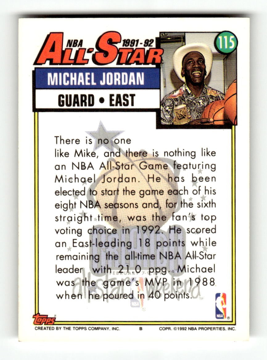1992-93 Topps #115 Michael Jordan Bulls EXMT CS26019112