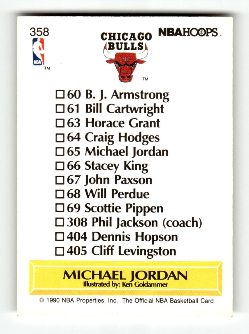 1990-91 Hoops #358 Michael Jordan Bulls EXMT CS26019118