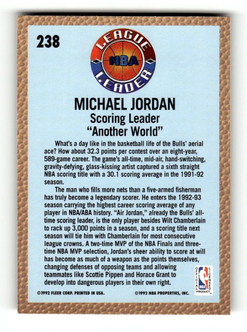 1992-93 Fleer #238 Michael Jordan Bulls EXMT CS26019135