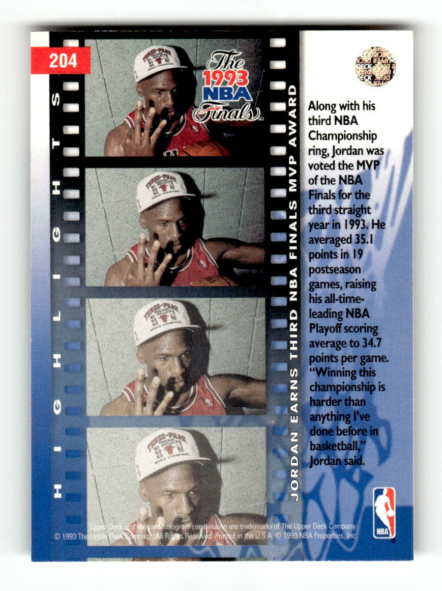 1993-94 Upper Deck #204 Michael Jordan Bulls EXMT CS26019152