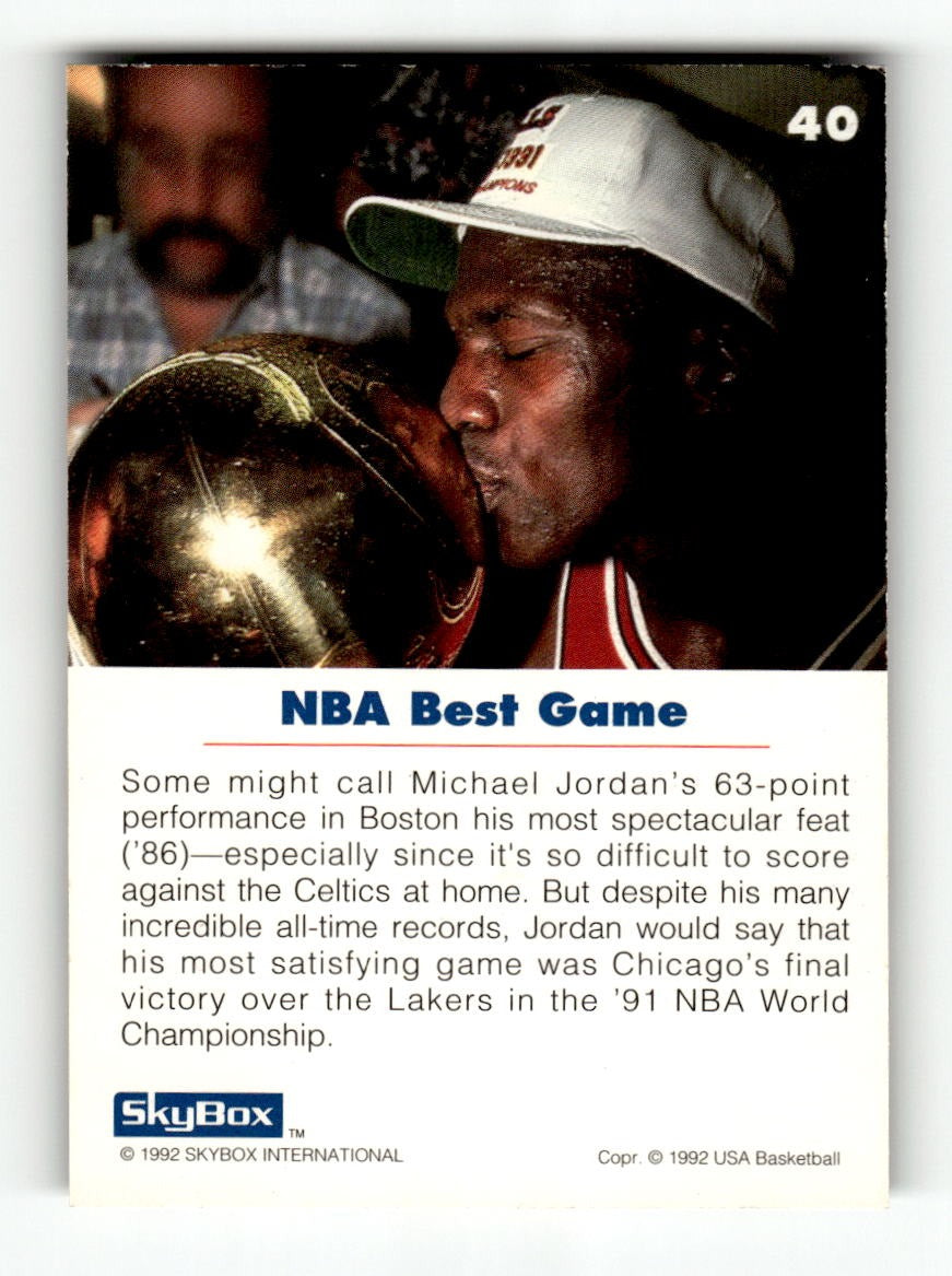 1992 SkyBox USA #40 Michael Jordan USA VG CS26019157