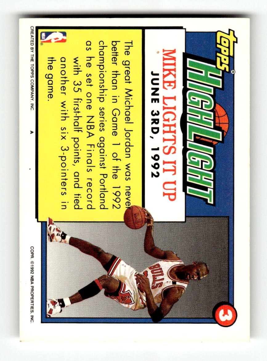 1992-93 Topps #3 Michael Jordan Bulls EXMT CS26019160
