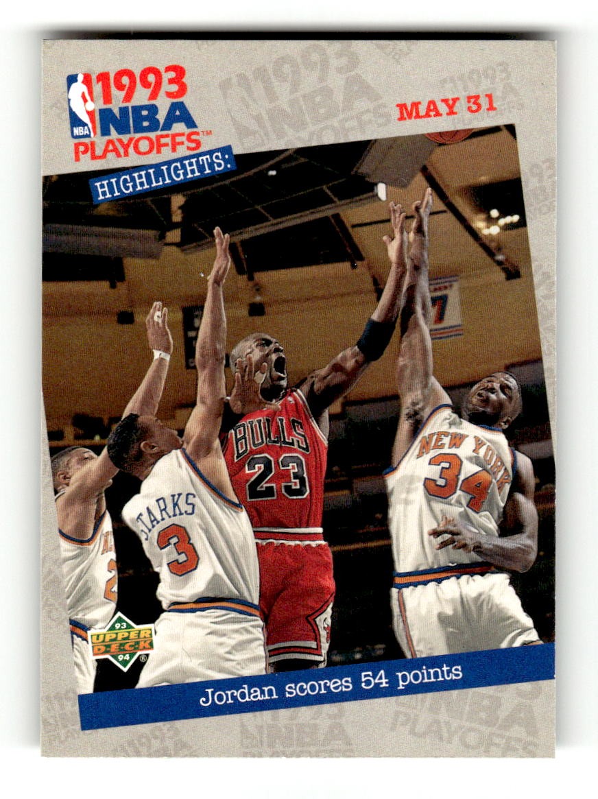 1993-94 Upper Deck #193 Jordan Scores 54 Points Bulls EXMT CS26019172