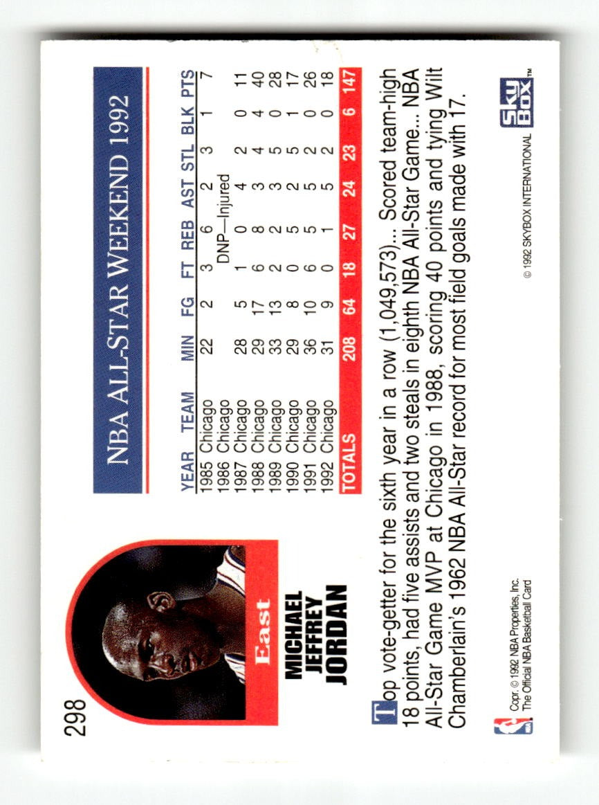 1992-93 Hoops #298 Michael Jordan Bulls EXMT CS26019174