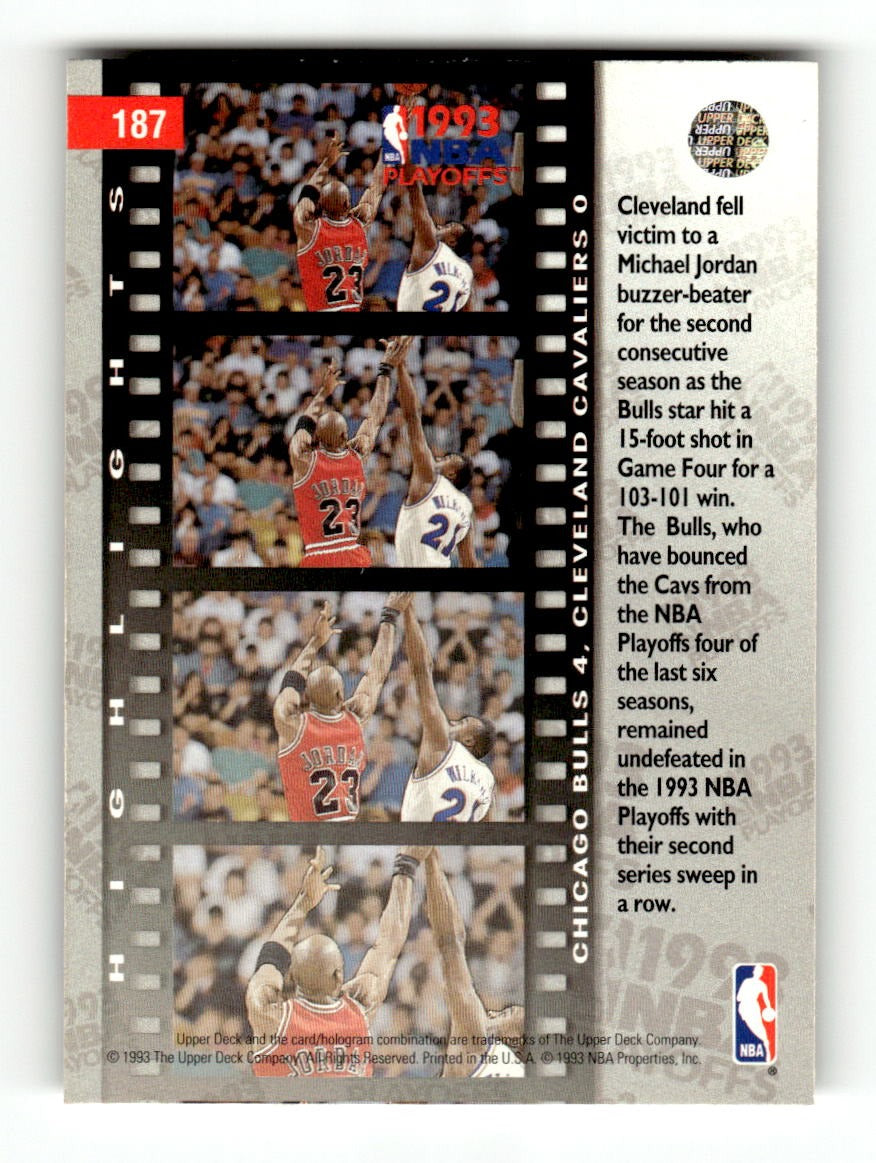 1993-94 Upper Deck #187 East Semifinals: Bulls 4, Cavaliers 0 EXMT CS26019189