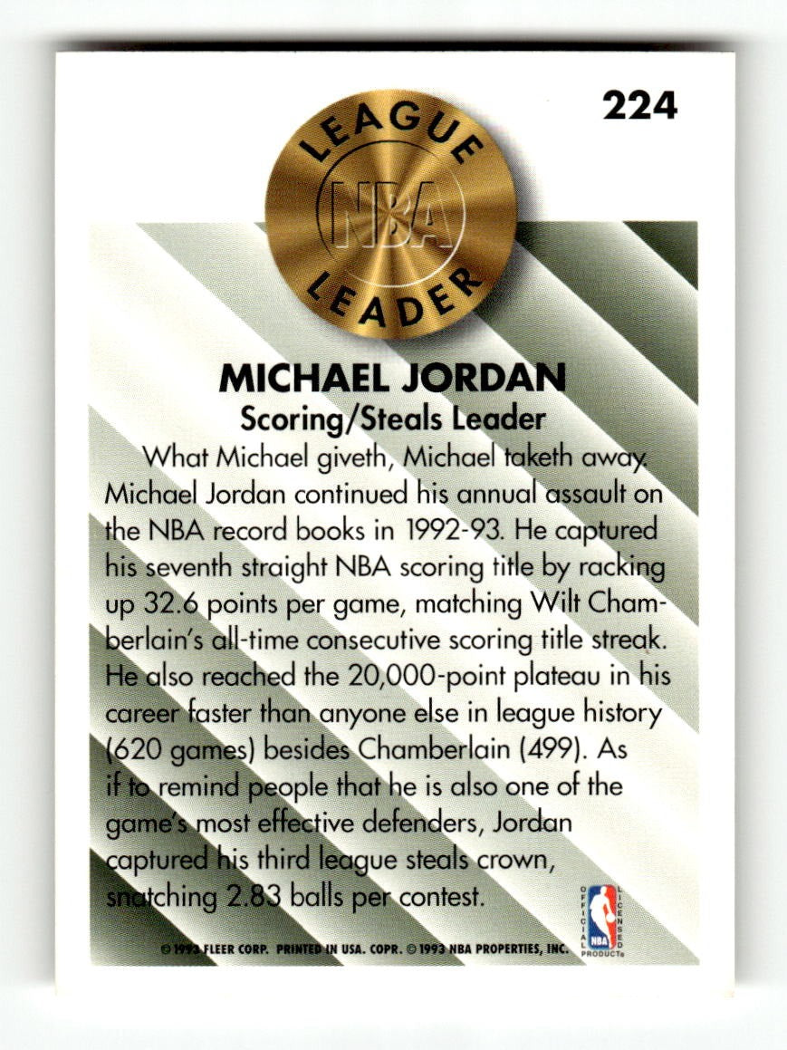 1993-94 Fleer #224 Michael Jordan Bulls EXMT CS26019190