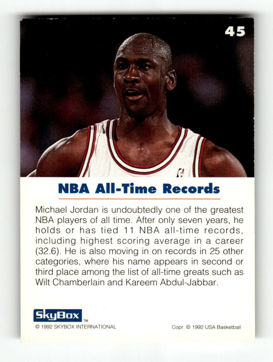 1992 SkyBox USA #45 Michael Jordan USA EXMT CS26019200
