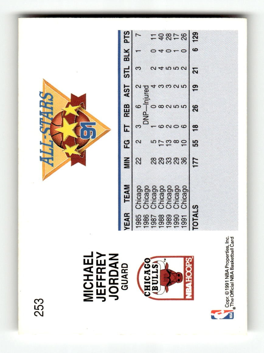 1991-92 Hoops #253 Michael Jordan Bulls EXMT CS26019201