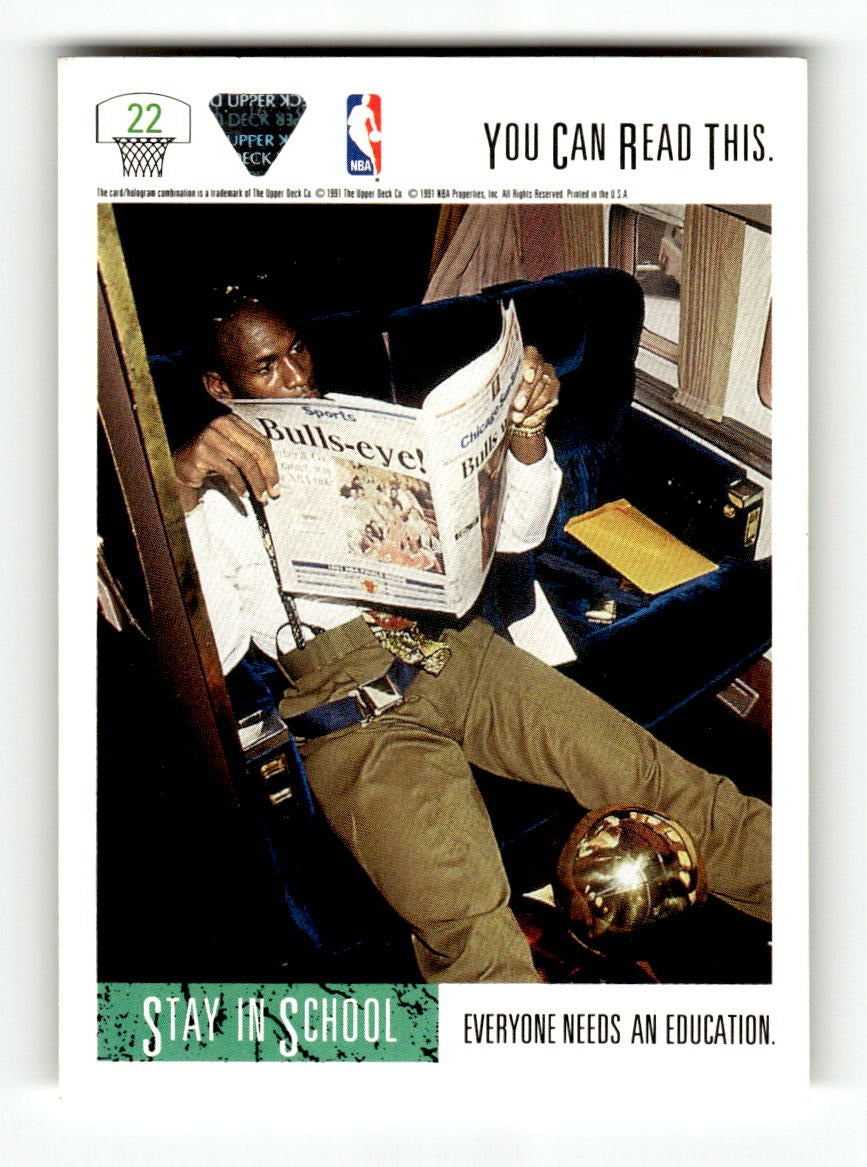 1991-92 Upper Deck #22 If You Can Read This... Bulls EXMT CS26019203
