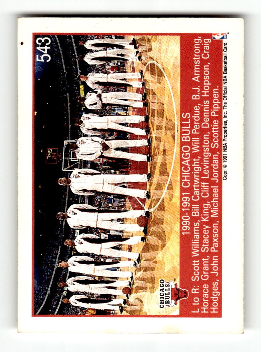 1991-92 Hoops #543 1991 NBA Champions Bulls EXMT CS26019214