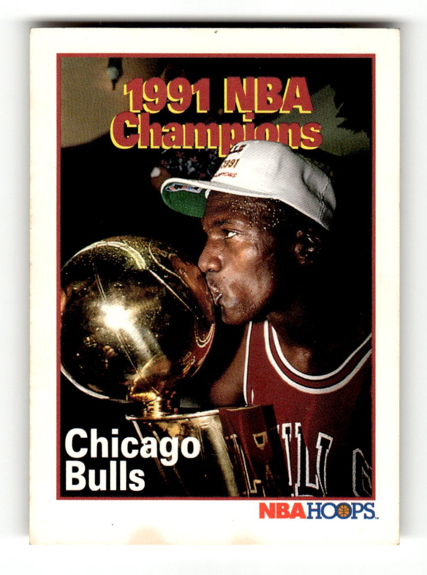 1991-92 Hoops #543 1991 NBA Champions Bulls EXMT CS26019214